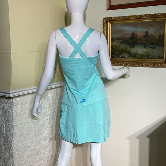 Babolat Core Lightweight Tennis Performance Pleated Skort & Matching Tank Top - Picture 4 of 16